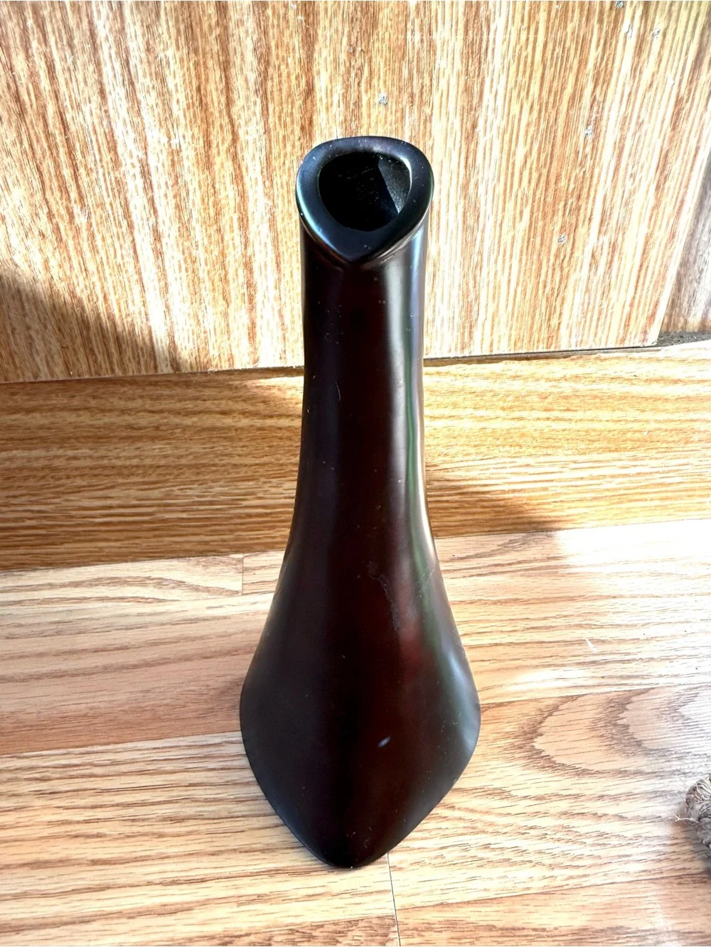 Japanese Ikebana Bronze Horn Vase
